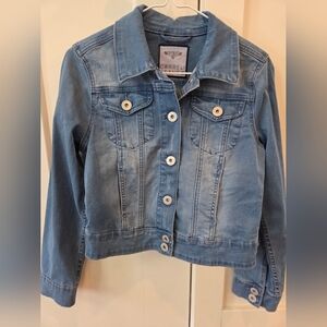 Denim Jacket - Light Blue Cropped Jean Jacket